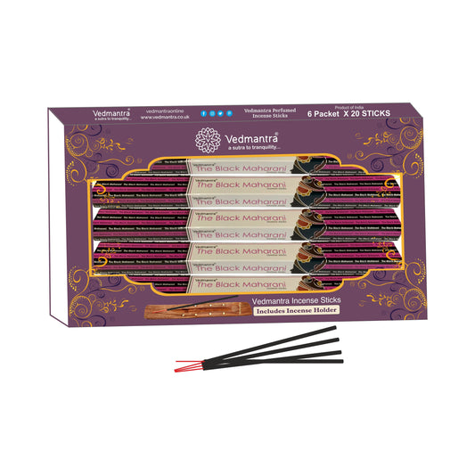 Vedmantra 6 Pack Premium Incense Stick - Black Maharani.