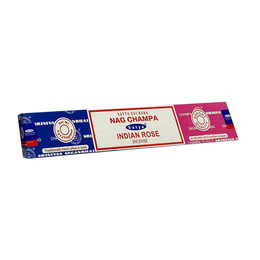 Satya Nag Champa & Indian Rose Combo Incense Sticks.