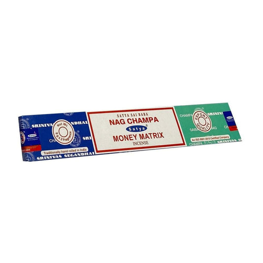 Satya Nag Champa & Money Matrix Combo Incense Sticks.