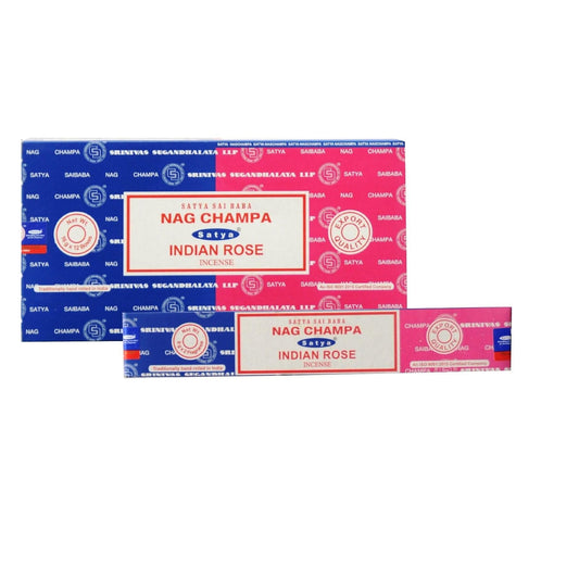 Satya Nag Champa & Indian Rose Combo Incense Sticks.