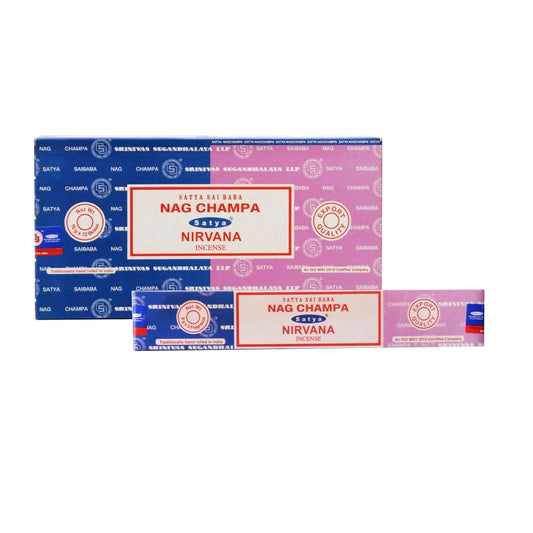 Satya Nag Champa & Nirvana Combo Incense Sticks.