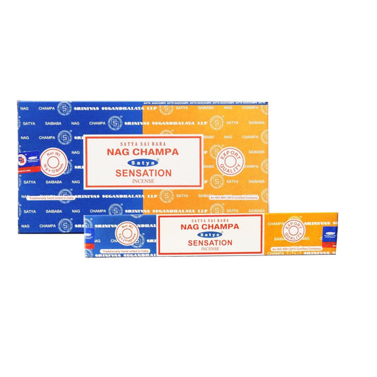 Satya Nag Champa & Sensation Combo Incense Sticks.