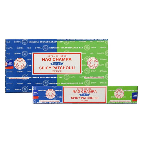 Satya Nag Champa & Spicy Patchouli Combo Incense Sticks