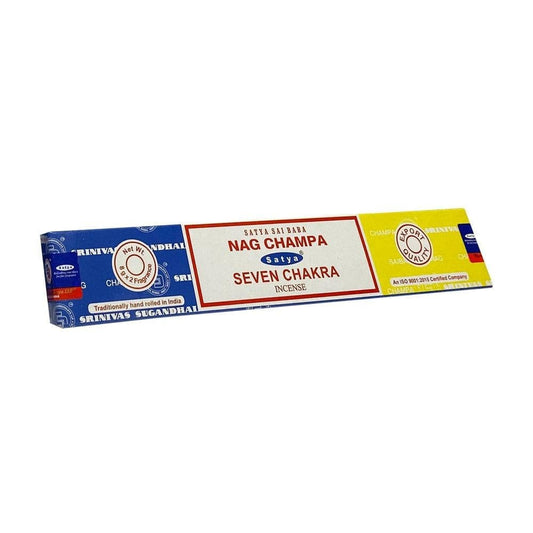 Satya Nag Champa & Seven Chakra Combo Incense Sticks.