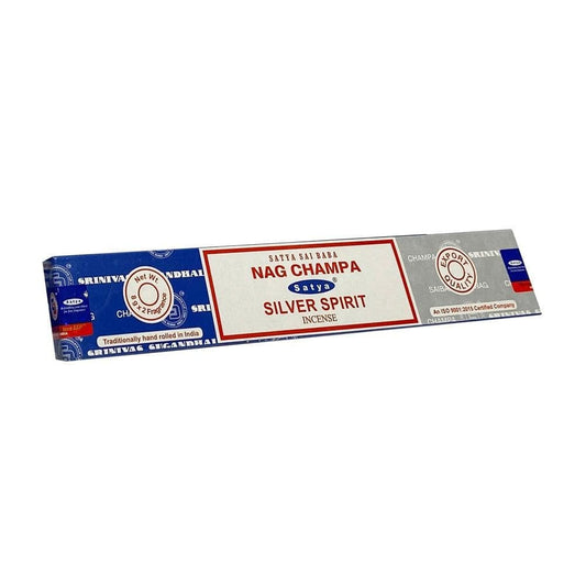 Satya Nag Champa & Silver Spirit Combo Incense Sticks.