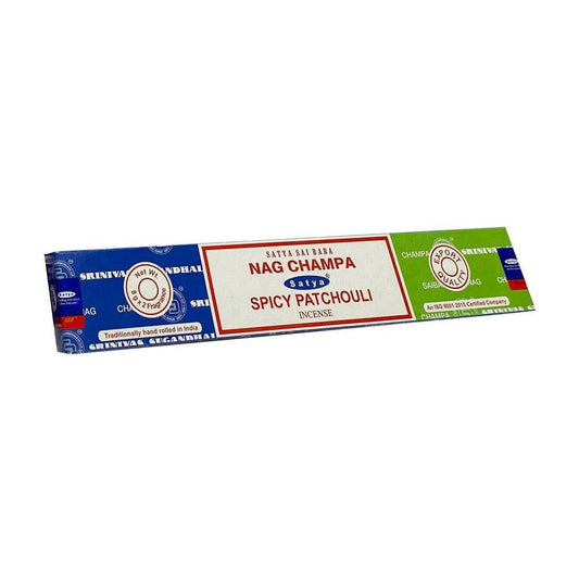 Satya Nag Champa & Spicy Patchouli Combo Incense Sticks