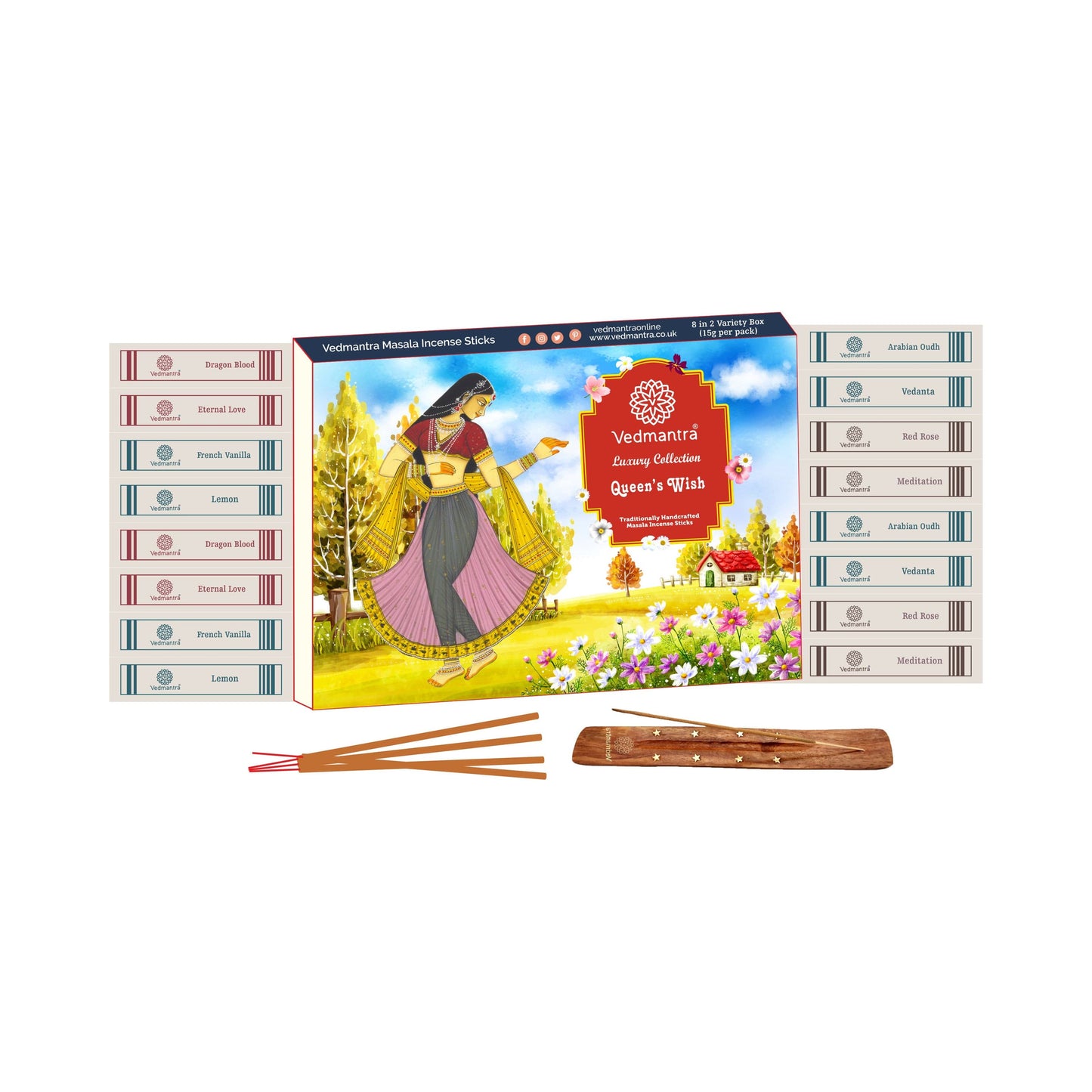 Vedmantra Luxury Collection Incense Sticks - Queens Wish.